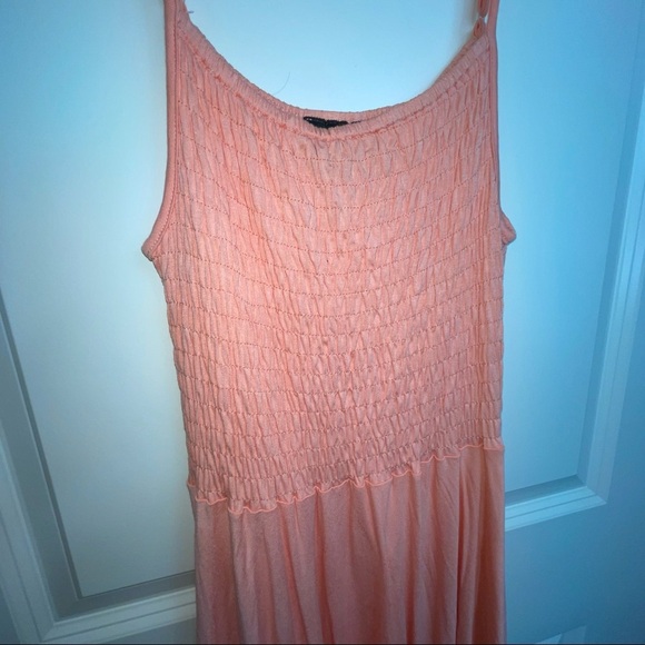 Angie Smocked Knit Swim Cover Up Mini Dress S - Picture 5 of 12